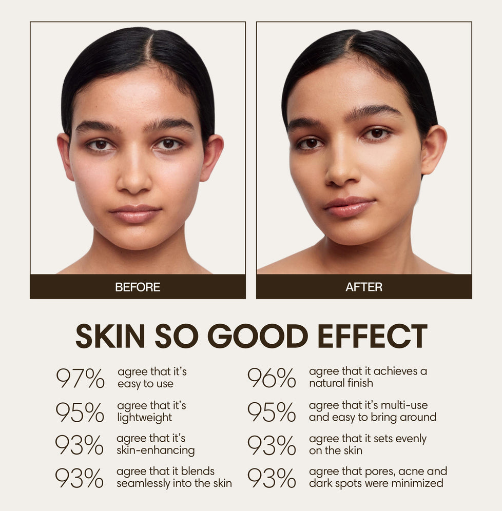 Aruna wears Skin So Good in Bamboo as base