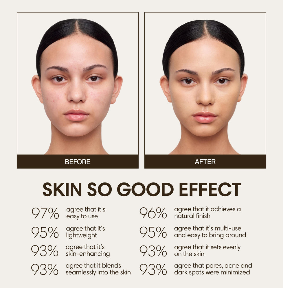 Gabrielle wears Skin So Good in Seashell as base