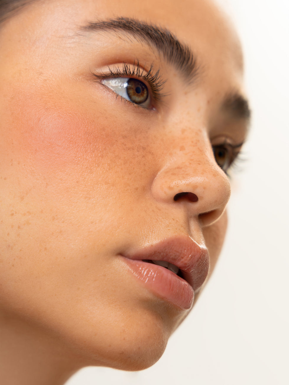 Cristina wears Airblush in Fig