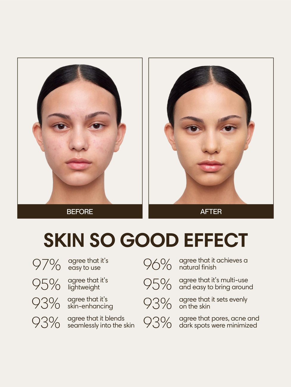 Gabrielle wears Skin So Good in Seashell as base